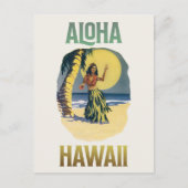 Aloha Hawaii  Hula    Girl Postcard Briefkaart (Voorkant)