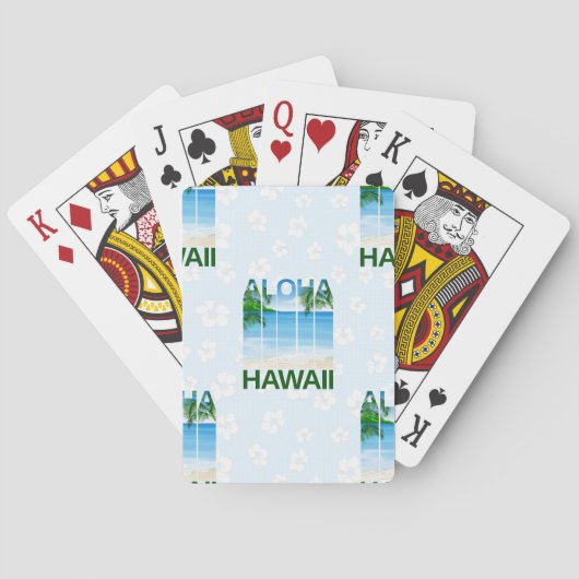Aloha Hawaii Island Summer Beach Pokerkaarten (Achterkant)