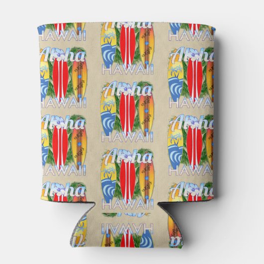 Aloha Hawaii Island Surfing Blikjeskoeler (Achterkant)