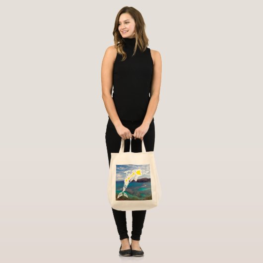 Aloha Hawaii Islands Dolfijn Tote Bag (Voorkant (model))