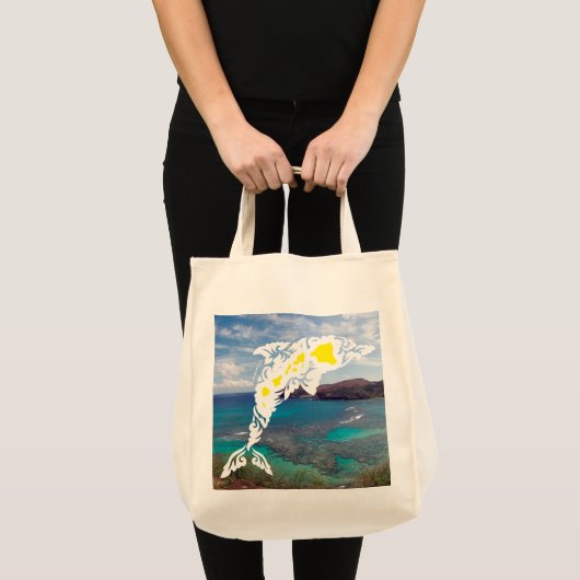 Aloha Hawaii Islands Dolphin Tote Bag (Voorkant (product))