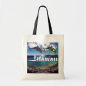 Aloha Hawaii Islands Dolphins Surfer Tote Bag (Voorkant)
