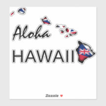 ALOHA - HAWAII ISLANDS HI VLAG ZWART