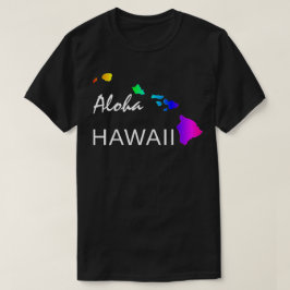 ALOHA - HAWAII ISLANDS NEON REGENBOOG T-SHIRT