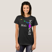 ALOHA - HAWAII ISLANDS NEON REGENBOOG T-SHIRT (Voorkant volledig)