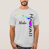 ALOHA - HAWAII ISLANDS NEON REGENBOOG T-SHIRT (Voorkant)