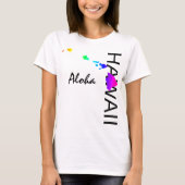 ALOHA - HAWAII ISLANDS NEON REGENBOOG T-SHIRT (Voorkant)