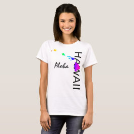 ALOHA - HAWAII ISLANDS NEON REGENBOOG T-SHIRT