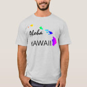 ALOHA - HAWAII ISLANDS NEON REGENBOOG T-SHIRT (Voorkant)
