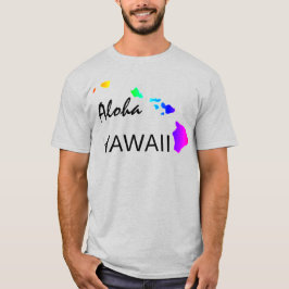 ALOHA - HAWAII ISLANDS NEON REGENBOOG T-SHIRT