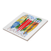 Aloha Hawaii Islands Surfing Tegeltje (Zijkant)