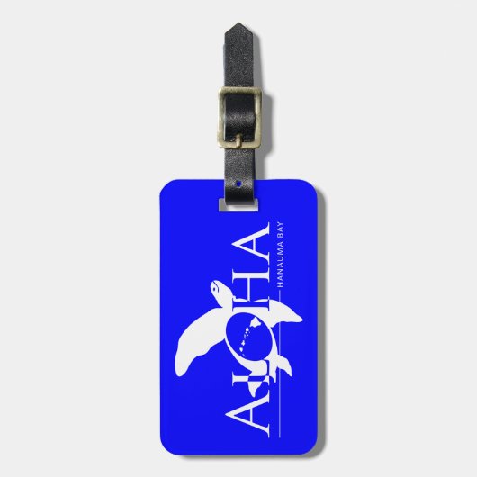 Aloha Hawaii Islands Turtle Bagagelabel (Voorkant verticaal)