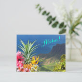 Aloha Hawaii landschap en flora Briefkaart (Staand voorkant)