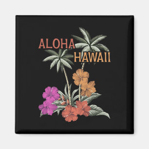 Aloha Hawaii Luau Hawaiian Hibiscus Flowers Vacati Magneet