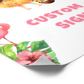 Aloha hawaii luau Verjaardagsfeest Custom Poster (Hoek)