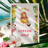 Aloha hawaii luau Verjaardagsfeest Custom Poster