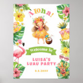 Aloha Hawaii Luau verjaardagsfeestje welkom Poster (Voorkant)