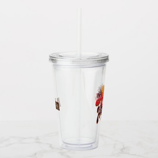 Aloha Hawaii-monogram Acryl Drinkbeker (Rechts)