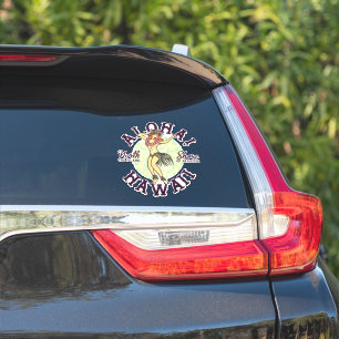 Aloha Hawaii Noordkust Hula Meisje Lei Sticker