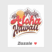 Aloha Hawaii op maat gesneden vinyl stickers (Vel)