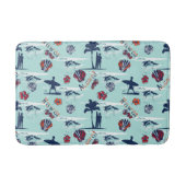 Aloha Hawaii Palm Trees Surf Hawaii Art Pattern Badmat (Voorkant)