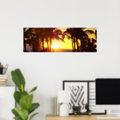Aloha Hawaii Palm Trees Tropics Sunset Travel Poster (Thuiskantoor)