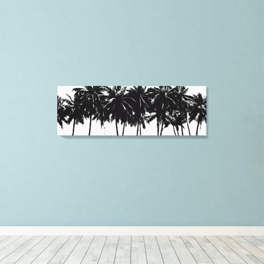 Aloha Hawaii Palm Trees Tropics Travel Canvas Afdruk (Insitu (Houten vloer))