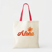 Aloha Hawaii  Palmboom Hawaiian Aloha Tote Bag (Voorkant)