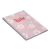 Aloha Hawaii pastel roze notebook Notitieboek (Rechterzijde)