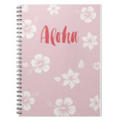 Aloha Hawaii pastel roze notebook Notitieboek (Voorkant)