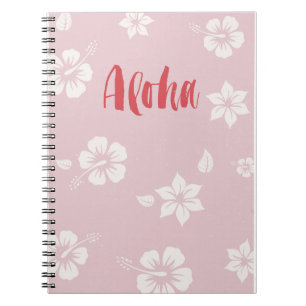Aloha Hawaii pastel roze notebook Notitieboek
