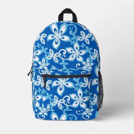 ALOHA HAWAII PATROON IN BLAUW x 2 Bedrukte Rugzak (Voorkant)