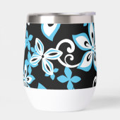 ALOHA HAWAII PATROON IN ZWART/BLAUW (Links)