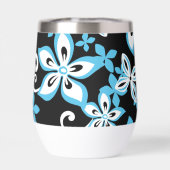 ALOHA HAWAII PATROON IN ZWART/BLAUW (Achterkant)