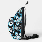 ALOHA HAWAII PATROON IN ZWART/BLAUW SLING BAG (Rechts)