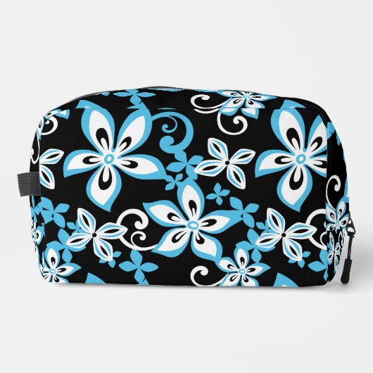 ALOHA HAWAII PATROON IN ZWART/BLAUW TOILETTASJE (Voorkant)