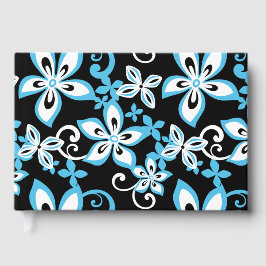 ALOHA HAWAII PATROON IN ZWART EN BLAUW GASTENBOEK