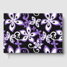 ALOHA HAWAII PATROON IN ZWART EN PAARS