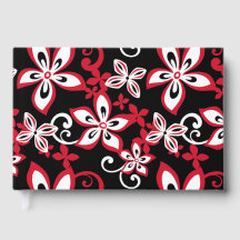 ALOHA HAWAII PATROON IN ZWART EN ROOD