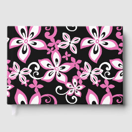 ALOHA HAWAII PATROON IN ZWART EN ROZE GASTENBOEK