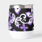 ALOHA HAWAII PATROON IN ZWART/PAARSE (Links)