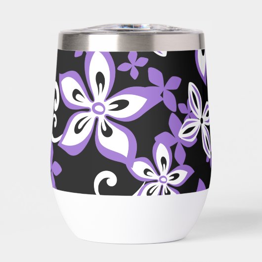 ALOHA HAWAII PATROON IN ZWART/PAARSE (Voorkant)