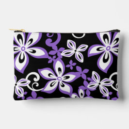 ALOHA HAWAII PATROON IN ZWART/PAARSE ETUI