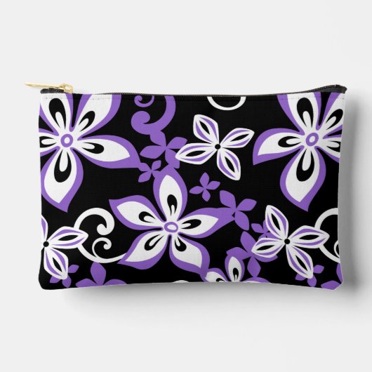 ALOHA HAWAII PATROON IN ZWART/PAARSE ETUI (Voorkant)