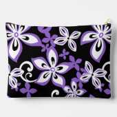 ALOHA HAWAII PATROON IN ZWART/PAARSE ETUI (Achterkant)