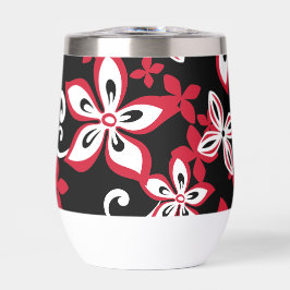 ALOHA HAWAII PATROON IN ZWART/ROOD