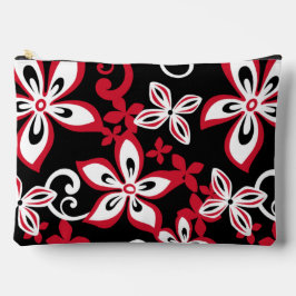 ALOHA HAWAII PATROON IN ZWART/ROOD ETUI