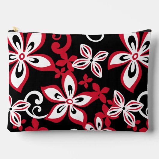 ALOHA HAWAII PATROON IN ZWART/ROOD ETUI (Voorkant)