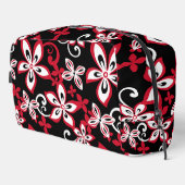 ALOHA HAWAII PATROON IN ZWART/ROOD TOILETTASJE (Rechterhoek)