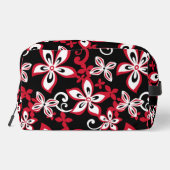 ALOHA HAWAII PATROON IN ZWART/ROOD TOILETTASJE (Achterkant)